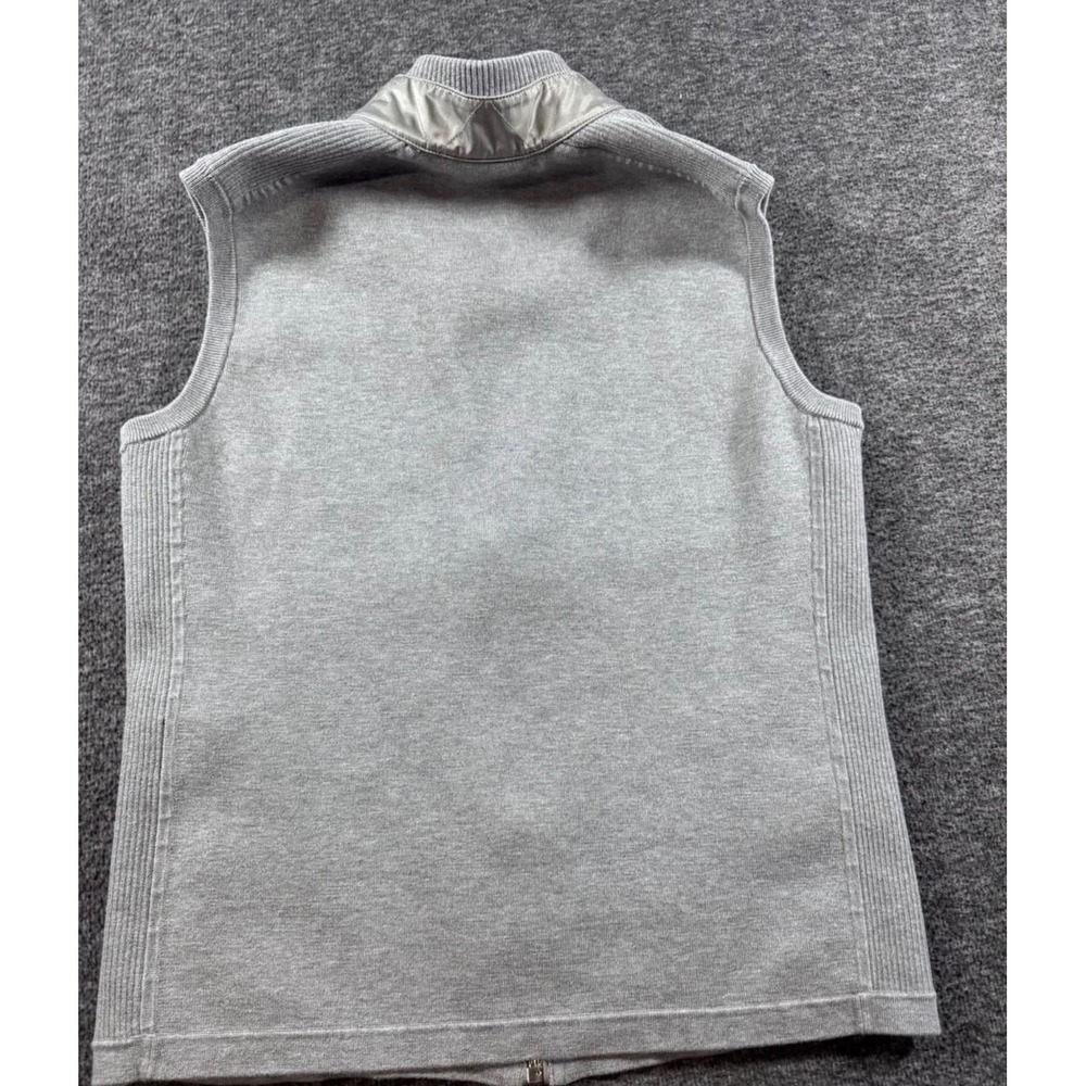 Ralph Lauren Golf Womens Grey Hybrid Full Zip Vest Knit Mixed Media - Picture 6 of 7